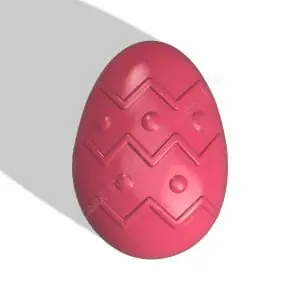 Egg with stripes and points STL FILE for vacuum forming and 3D printing