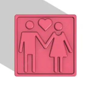 Couple in love STL FILE for vacuum forming and 3D printing