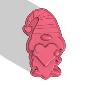 Gnome in love STL FILE for vacuum forming and 3D printing
