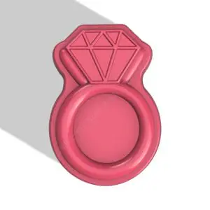 Diamond Ring STL FILE for vacuum forming and 3D printing