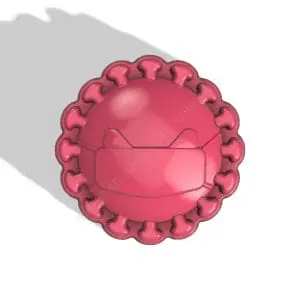 CORONOVIRUS STL FILE for vacuum forming and 3D printing