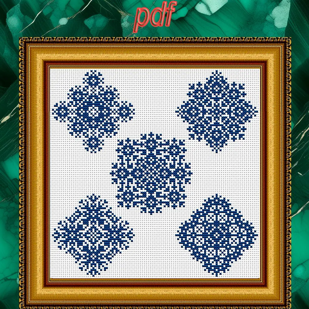 Cross stitch pattern Snowflakes 1 Cross stitch pattern Snowflakes