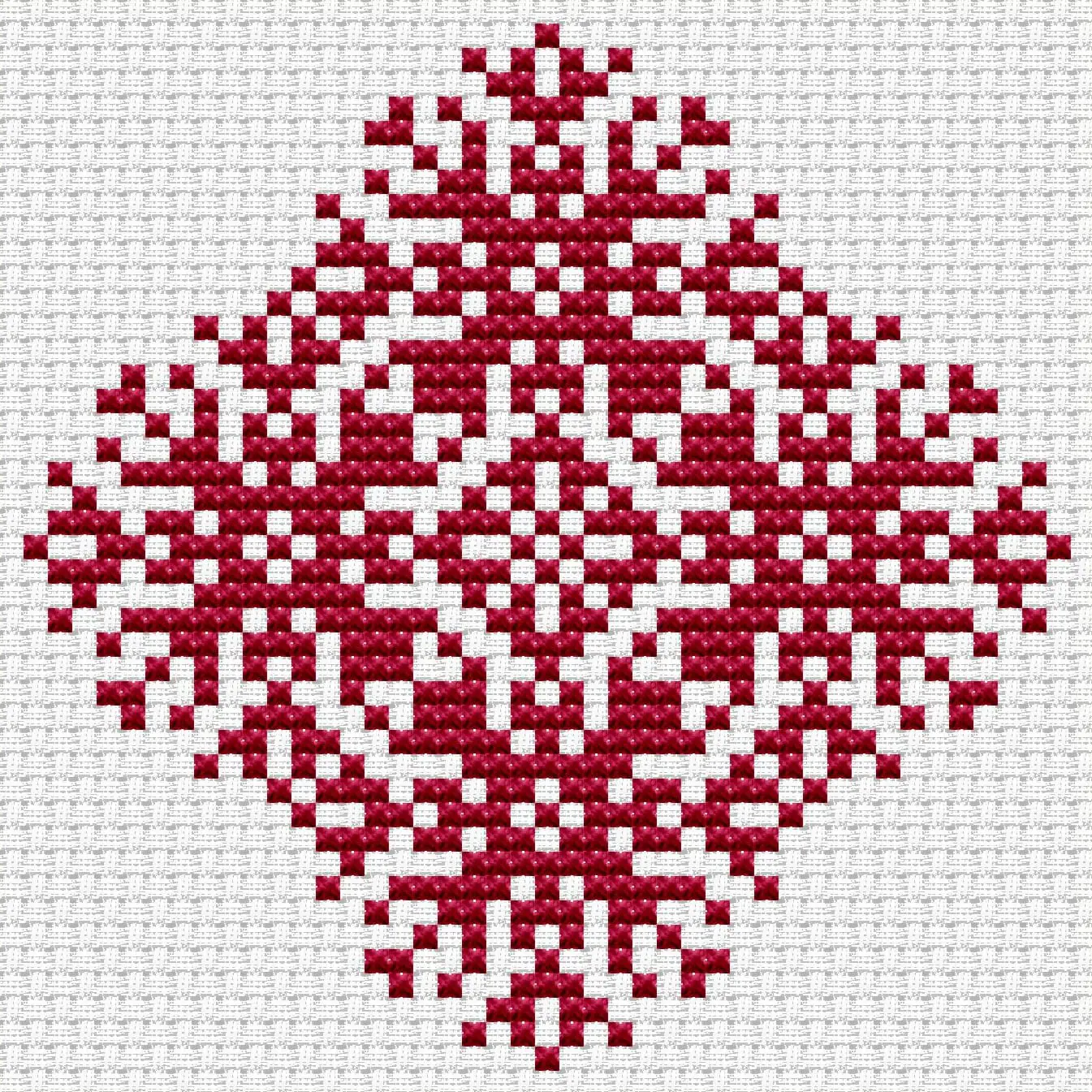 Cross stitch pattern Snowflakes 5 4
