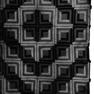 Vintage Crochet Pattern Afghan Log Cabin