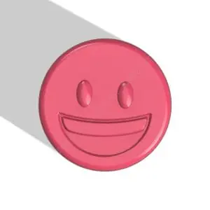 Emoji smile STL file for vacuum forming and 3D printing