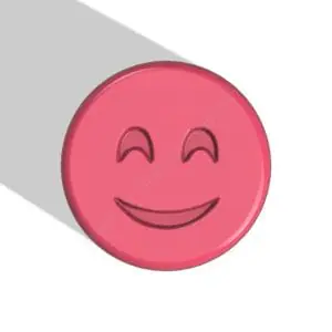 Emoji cute STL file for vacuum forming and 3D printing