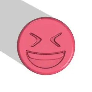Emoji LOL STL file for vacuum forming and 3D printing