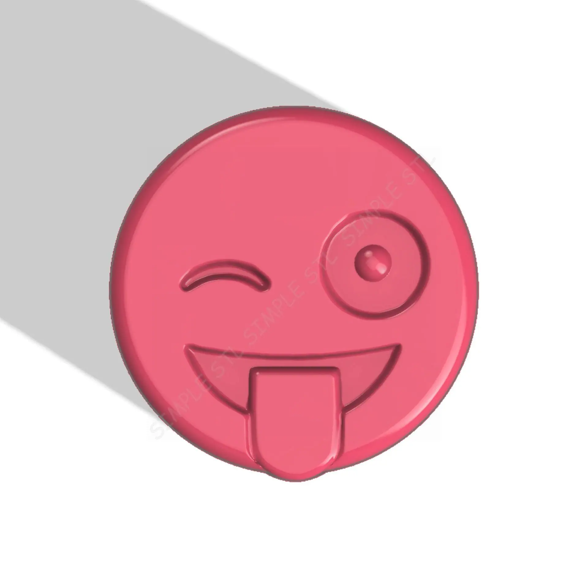 Emoji silly joke STL file for vacuum forming and 3D printing