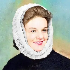 Knitting snood scarf, vintage pattern, perfect accessory, easy