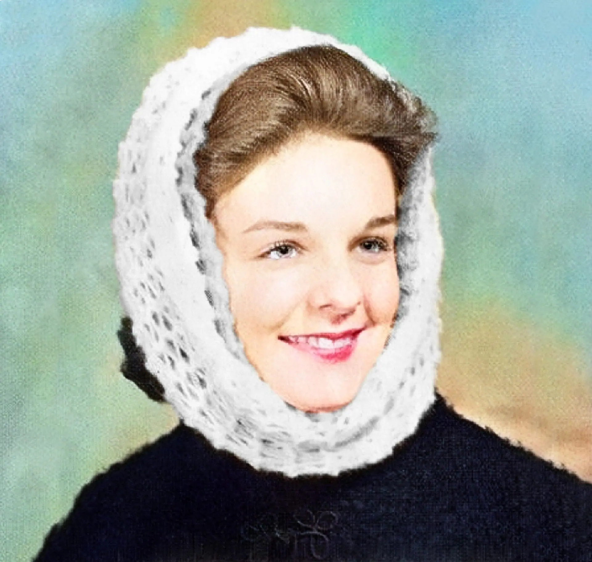 Knitting snood scarf, vintage pattern, perfect accessory, easy 1 Knitting snood scarf, vintage pattern, perfect accessory, easy