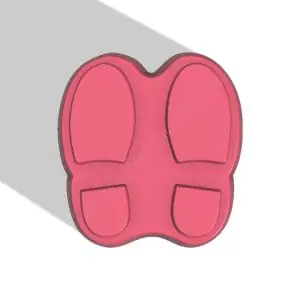 FOOTPRINTS STL FILE for vacuum forming and 3D printing