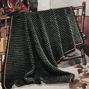Vintage Crochet Pattern Afghan Green Pastures