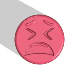 Emoji Exhausted STL file for vacuum forming and 3D printing