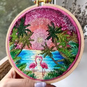 Tropical Mood embroidery COMMISSIONED WORK