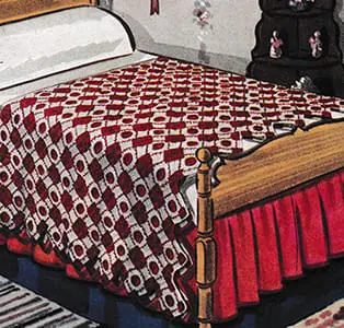 Vintage Crochet Pattern Afghan Plaid Calico 1 Vintage Crochet Pattern Afghan Plaid Calico
