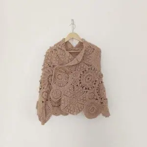 Shawl Boho style with clasp Unusual Gift accessory