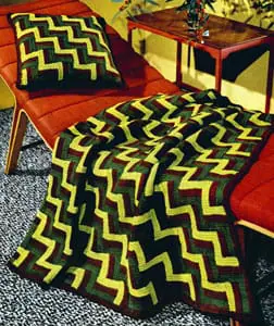 Vintage Crochet Pattern Afghan Plaid Jacobs Ladder 1 Vintage Crochet Pattern Afghan Plaid Jacobs Ladder