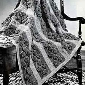Vintage Crochet Pattern Afghan Plaid Hopscotch