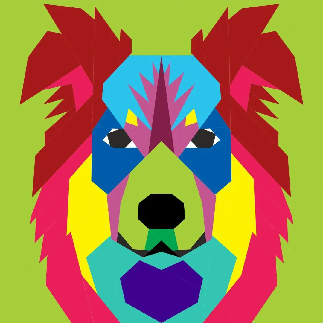 Australian shepherd quilt block patterns 4 versions 10 Australian shepherd quilt block patterns 4 versions - Image 10