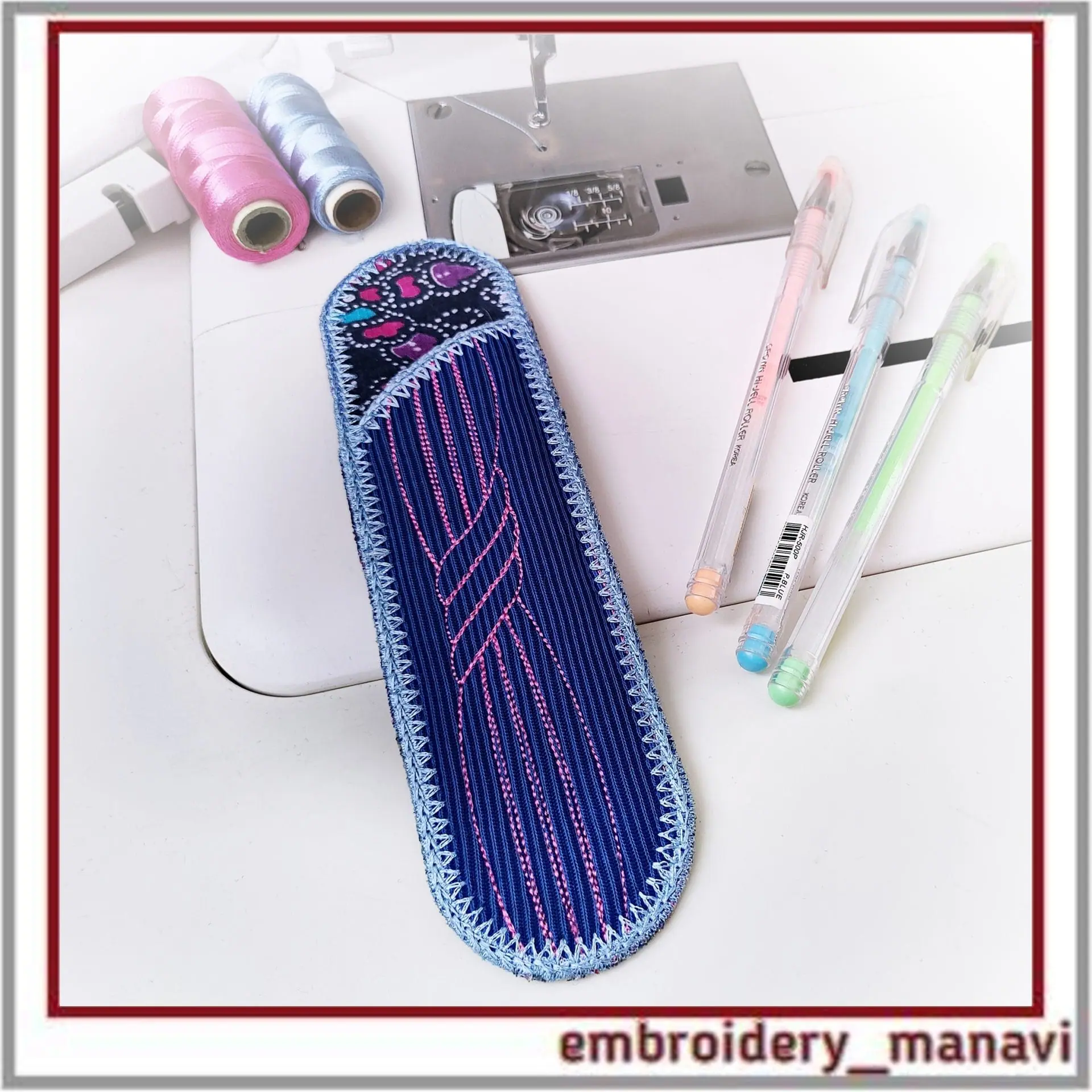 In_The_Hoop_Case_for_pens_pencils_or_markers_Machine_Embroidery_Design_ITH