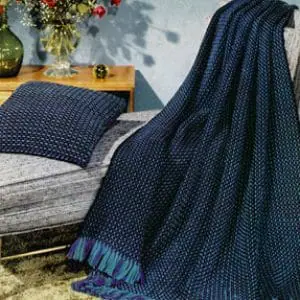 Vintage Crochet Pattern Afghan Plaid Peacock