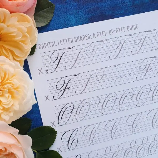 Copperplate calligraphy style 2.0 Capital letters Printable PDF ...