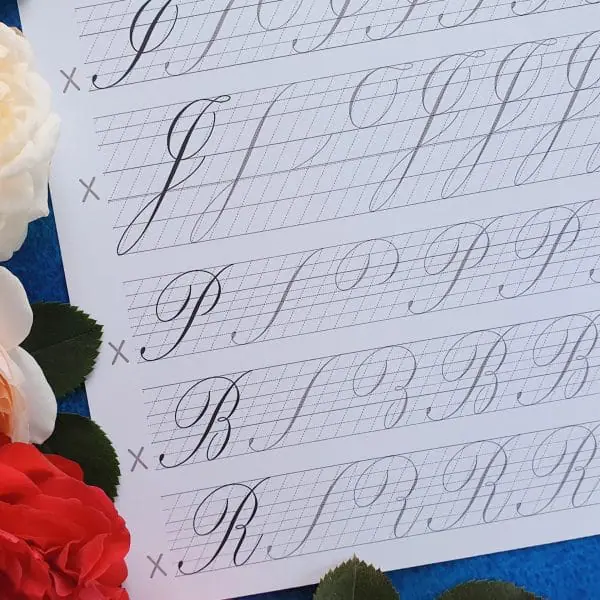 Copperplate calligraphy style 2.0 Capital letters Printable PDF ...