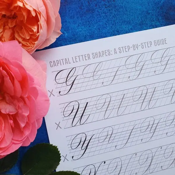 Copperplate calligraphy style 2.0 Capital letters Printable PDF ...