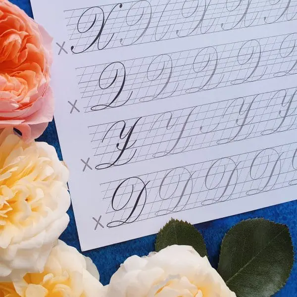 Copperplate calligraphy style 2.0 Capital letters Printable PDF ...