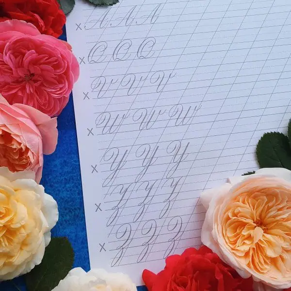 Copperplate calligraphy style 2.0 Capital letters Printable PDF ...