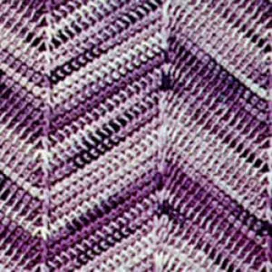 Vintage Crochet Pattern Afghan Plaid Shaded Chevron