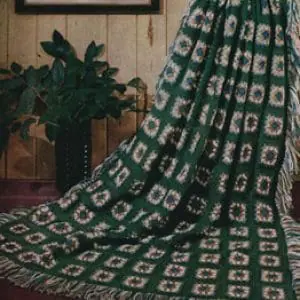 Vintage Crochet Pattern Afghan Plaid Granny