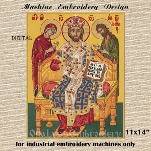 Great High Priest Enthroned embroidery design