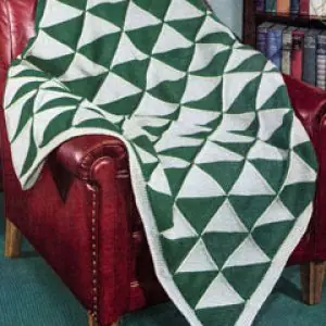 Vintage Crochet Pattern Afghan Plaid Modern Mood