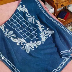 Vintage Crochet Pattern Afghan Plaid Royal Splendour