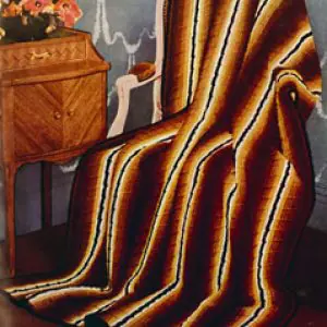 Vintage Crochet Pattern Afghan Plaid Durbar