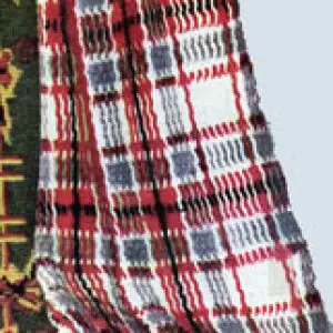 Vintage Crochet Pattern Afghan Plaid Woven Scotch