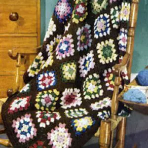 Vintage Crochet Pattern Afghan Plaid Ancestral Favorite
