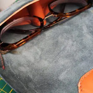 Genuine leather eyeglass case