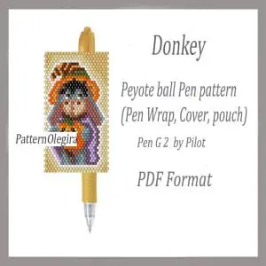 Donkey bead pattern Donkey bead cover pen Donkey pen wraps Halloween bead pattern Halloween bead cover pen Beading Olegirabeadpatterns