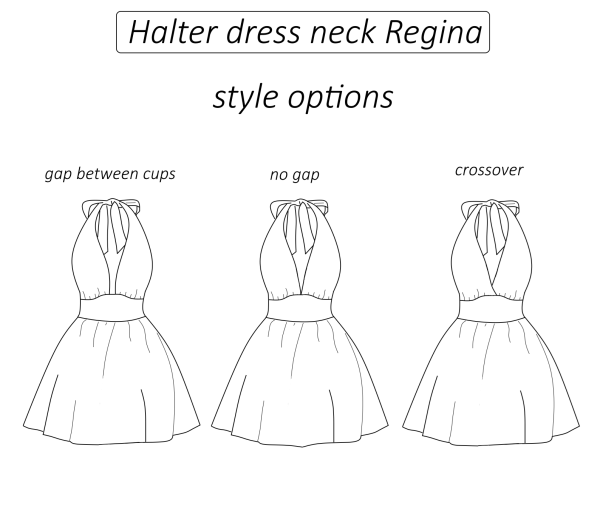 Halter neck dress sewing pattern PDF Regina + detailed tutorial ...