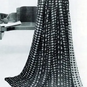 Vintage Crochet Pattern Afghan Plaid Style