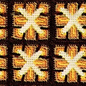 Vintage Crochet Pattern Afghan Plaid Windmill