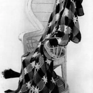 Vintage Crochet Pattern Afghan Plaid Style
