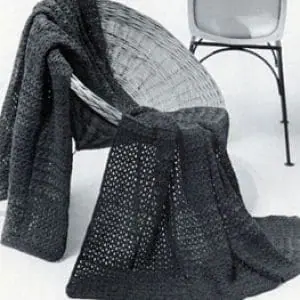 Vintage Crochet Pattern Afghan Plaid Style