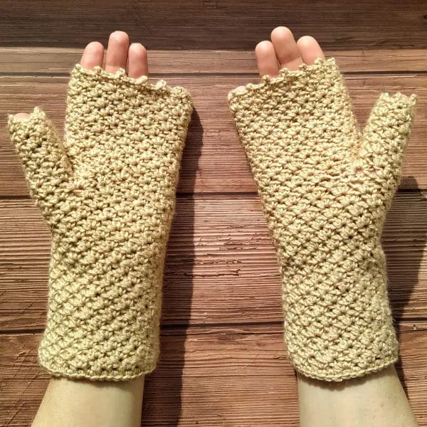 Easy crochet fingerless gloves pattern for beginners