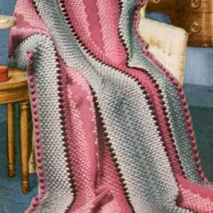 Vintage Crochet Pattern Afghan Plaid Empire