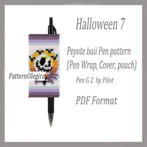 Halloween 7 bead pattern Halloween cover pen Halloween pen wraps Beading pattern Olegirabeadpatterns