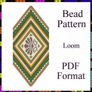 Loom beaded bracelet pattern Geometric pattern