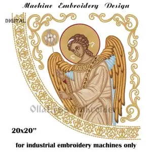 Angel With Ripidion embroidery design